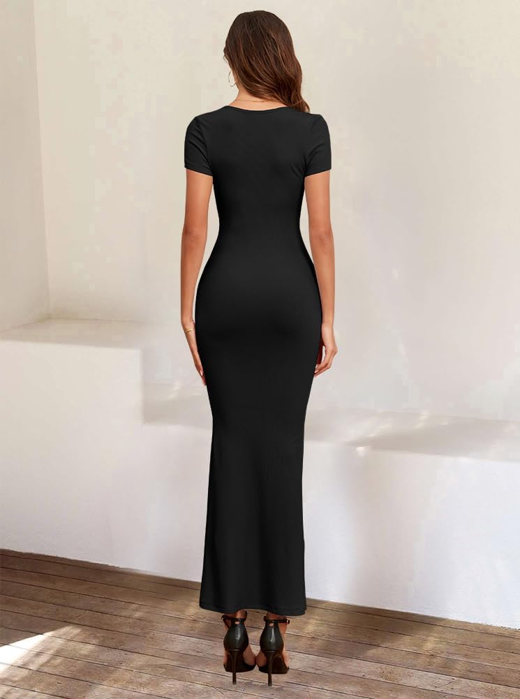 Maxi Dresses for Women 2024 Elegant Casual Square Neck Short Sleeve Dr Glam Galore Attire Maxi Dresses for Women 2024 Elegant Casual Square Neck Short Sleeve Dr Glam Galore Attire